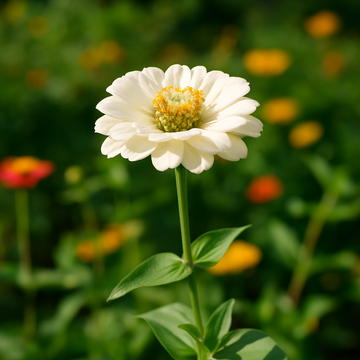 Zinnia White Tall Flower: Elegant and Easy-to-Grow Garden Beauty