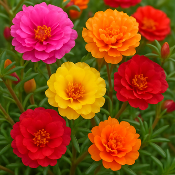 Portulaca Double Mixed Flower: A Burst of Color for Your Garden