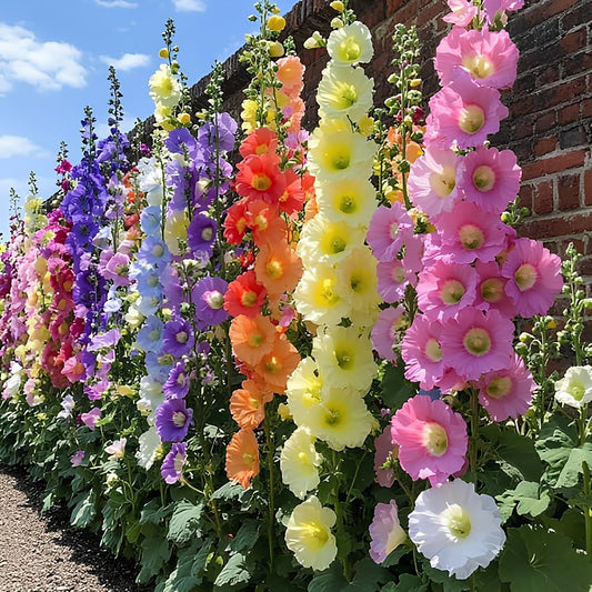 HOLLYHOCK F1 Dwarf Winter Flower Seeds