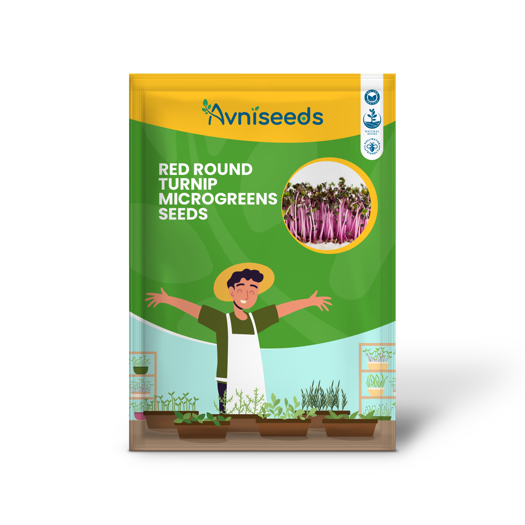 Red Round Turnip Microgreens Seeds