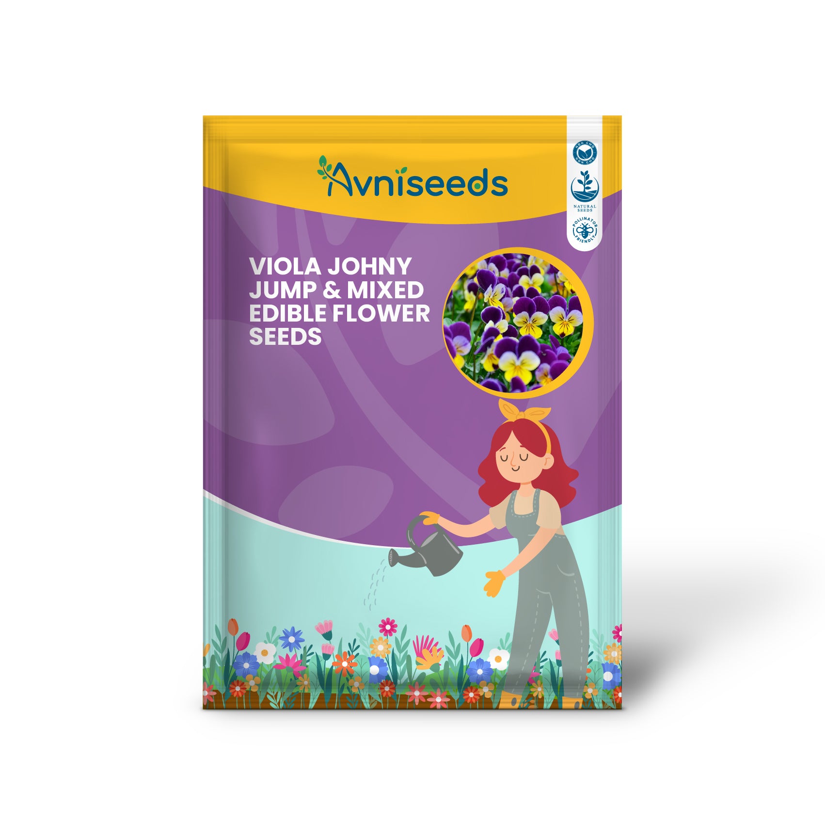 Viola Johny Jump & Mixed Edible Flower Seeds
